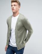 Asos Cardigan In Green Cotton - Green