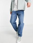 New Look Extreme Baggy 90s Fit Jeans In Mid Blue