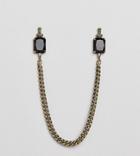 Reclaimed Vintage Inspired Dagger Collar Tips In Gold & Black Exclusive To Asos - Gold