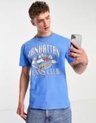 Tommy Jeans Recycled Cotton Manhattan Tennis Club T-shirt In Blue