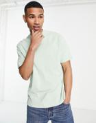 Topman Oversized Fit Organic T-shirt In Sage-green