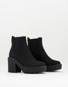 Topshop Blitz Heeled Ankle Boot In Black