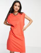 & Other Stories Cotton Tank Mini Dress In Red - Red