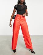Missy Empire Wide Leg Tailored Pants In Pink - Part Of A Set
