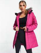 Adidas Outdoor Xploric Parka Jacket In Power Berry-pink