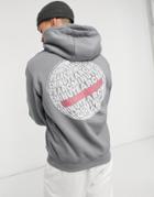 Arcminute Hoodie With Back Print In Gray-white