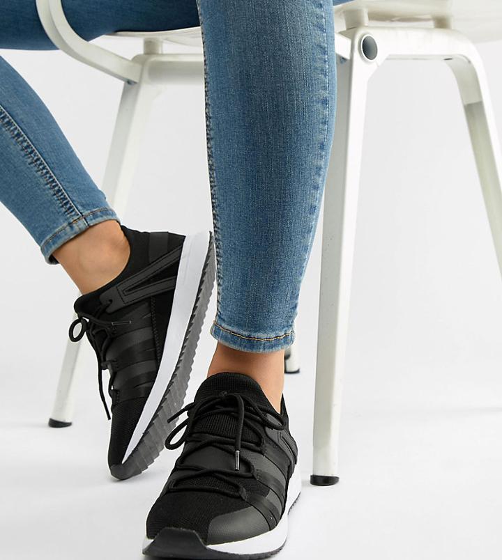 Asos Design Wide Fit Dollar Sneakers-black