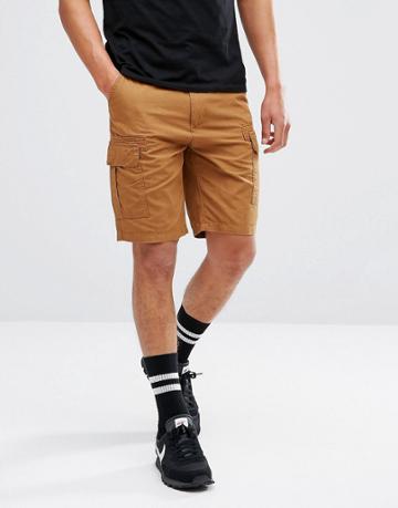 Brooklyns Own Cargo Shorts In Tan - Stone