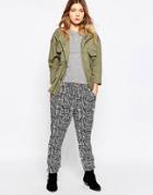 Only Printed Slim Fit Pant - Black