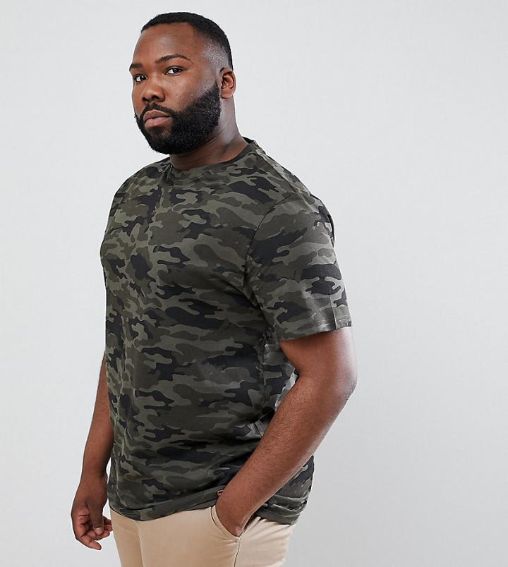 Duke Plus T-shirt In Camo Print - Green