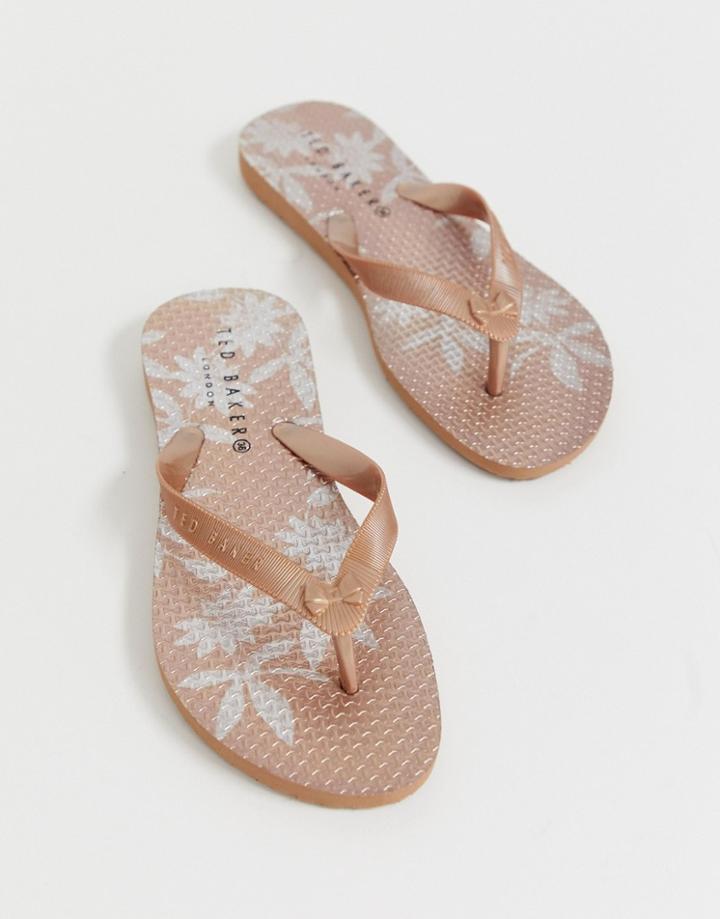 Ted Baker Rose Gold Flip Flop