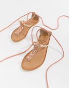 Asos Design Fenton Plaited Flat Sandals - Multi
