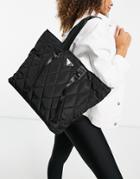 Ego Tote Bag With Quilting In Black