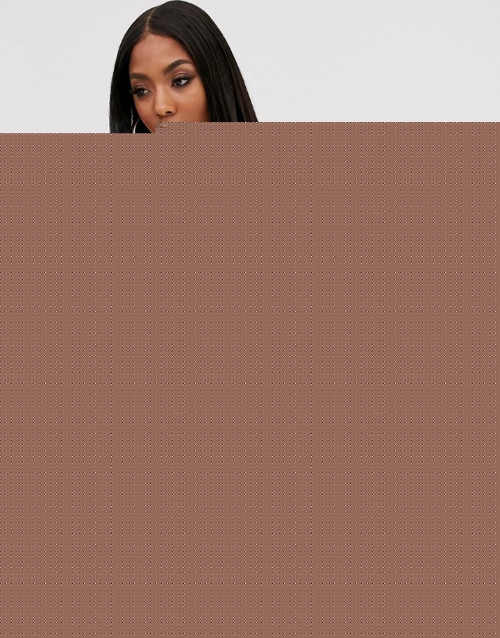 Asos Design Curve Borg Paneled Parka In Black