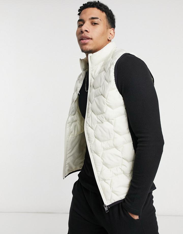 Jack & Jones Core Panel Vest In Gray And Black-multi