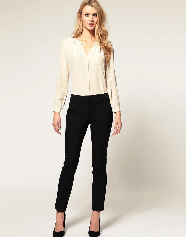 Asos Slim Pants With Jet Pocket - Hollyhock $35.00