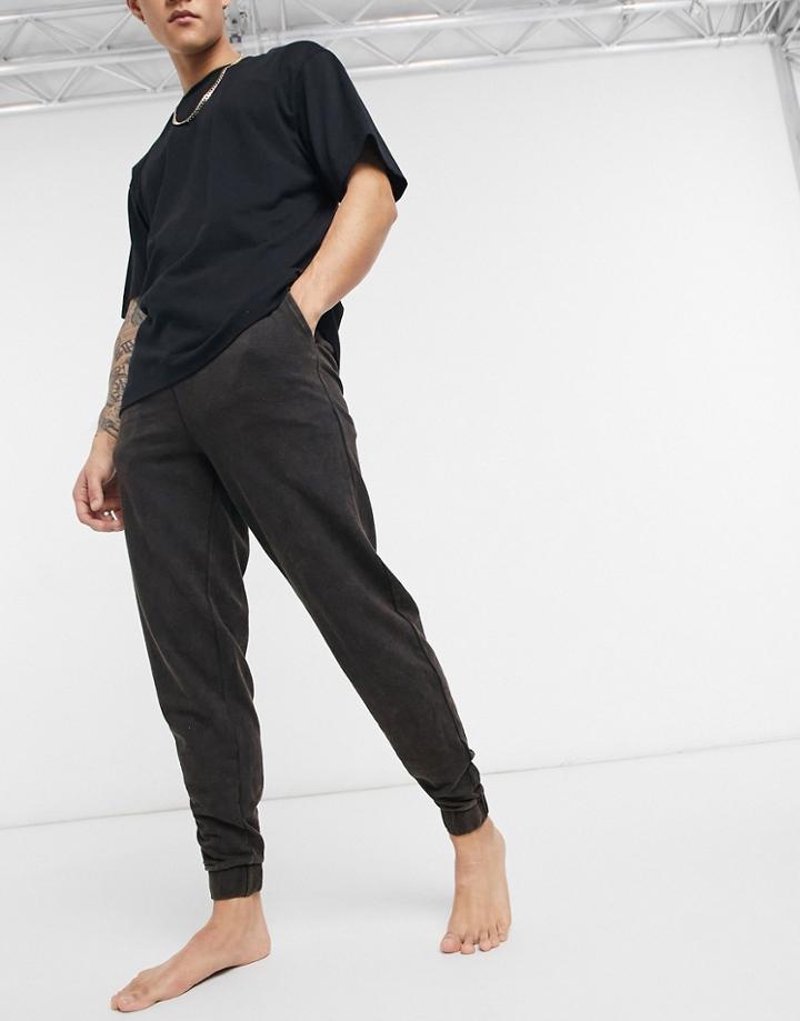 Asos Design Lounge Sweatpants In Washed Black