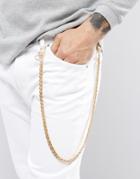 Chained & Able Single Double Curb Jean Chain In Gold - Gold