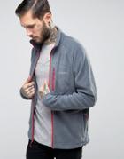Columbia Fast Trek Ii Fleece Jacket Contrast Zip - Gray