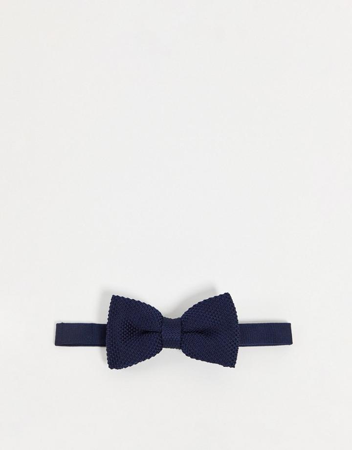 Devils Advocate Knitted Bow Tie-navy