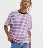 Collusion Striped T-shirt In Towel Fabric-multi