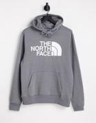The North Face Half Dome Logo Hoodie In Gray