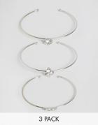 Designb 3 Pack Bracelets - Silver