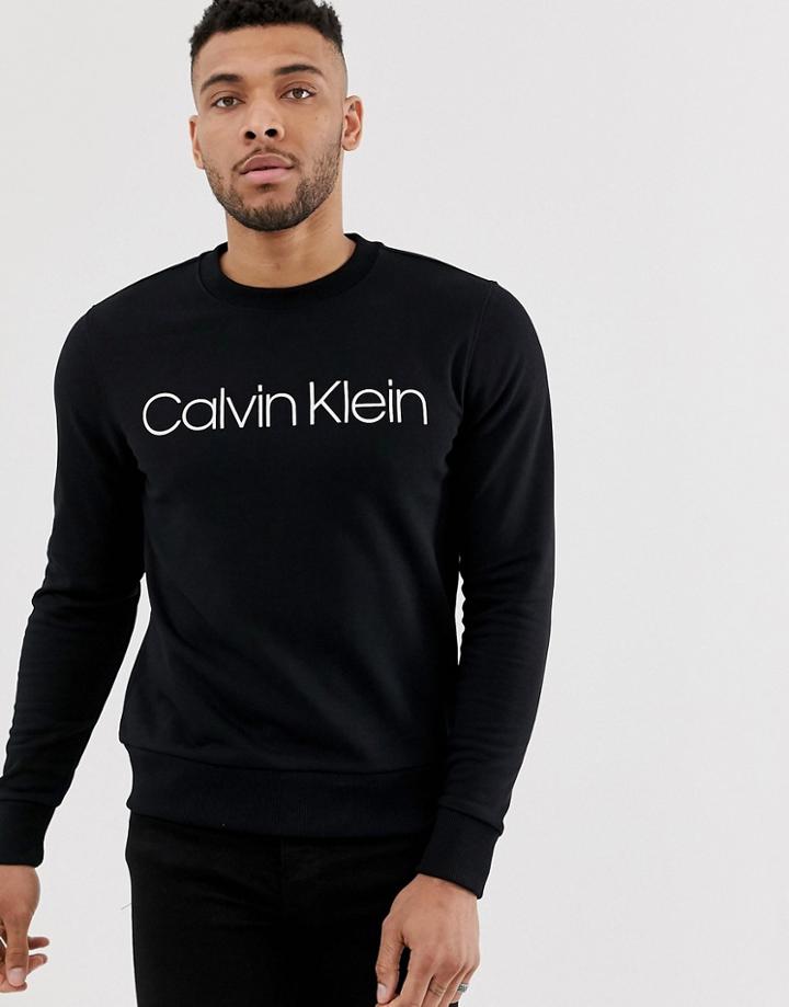 Calvin Klein Logo Sweatshirt In Black