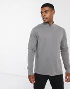 Another Influence Two-piece High Neck Long Sleeve Top-gray