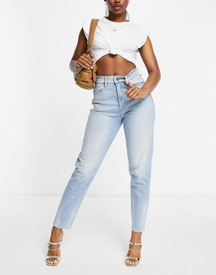 G-star High Rise Mom Jean In Light Wash-blues
