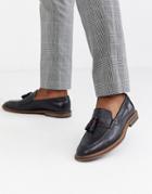 Walk London West Tassel Loafers In Black