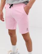 Bershka Jogger Shorts In Light Pink - Pink