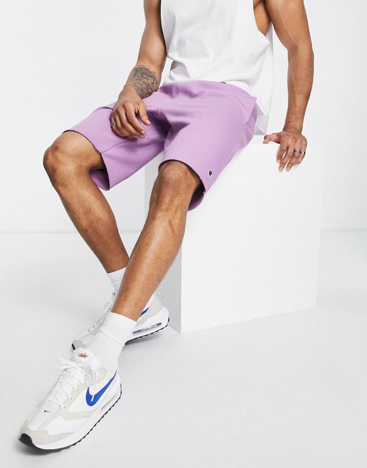 Champion Shorts With Small Logo In Lilac-purple