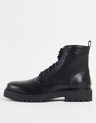 River Island Chunky Boots In Black