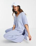 Mango Sleeveless Matching Cardigan In Blue-blues