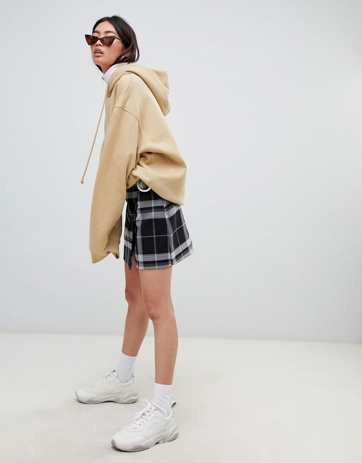 Weekday Polish Checked Mini Skirt - Multi