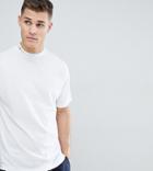 Noak T-shirt With High Neck And Drop Shoulder In White - White