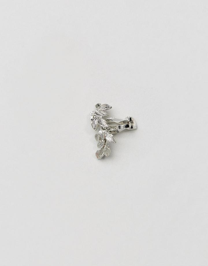 Asos Leaf Vine Ear Cuff - Silver