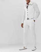 Asos Design Wedding Super Skinny Suit Pants In White