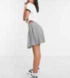 Collusion Pleated Mini Skirt In Gray Heather-grey