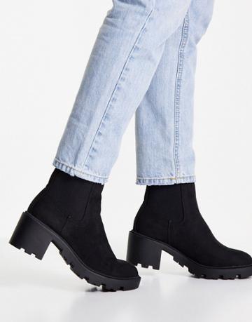 Topshop Betsy Unit Boot In Black