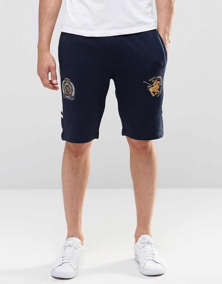Santa Monica Polo Club Drawstring Shorts - Navy