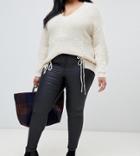 Vero Moda Curve Coated Denim Jeans - Black