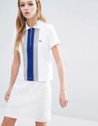 Fred Perry Polo Shirt With Vertical Stripe - White