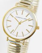 Christin Lars Womens Chunky Link Strap Watch In Gold