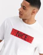 Another Influence Naughty Or Nice Reversed Sequin T-shirt-white