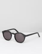 Monokel Round Sunglasses Barstow In Black - Black