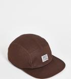 New Look 5 Panel Cap With Patch In Dark Brown