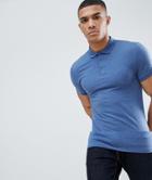 Asos Design Muscle Fit Polo In Jersey - Blue