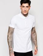 Lindbergh Polo Shirt In White In Slim Fit - White